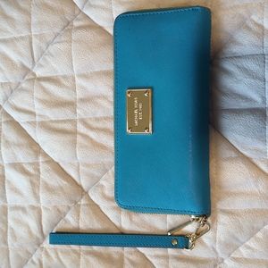 Michael Kors Caribbean Blue Wristlet